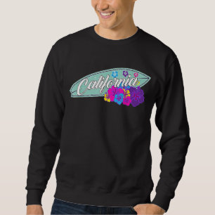 California Dreaming Hibiscus and Surfboard T Shirt