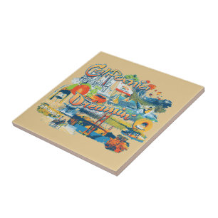 California Dreaming Home Decor Ceramic Tile