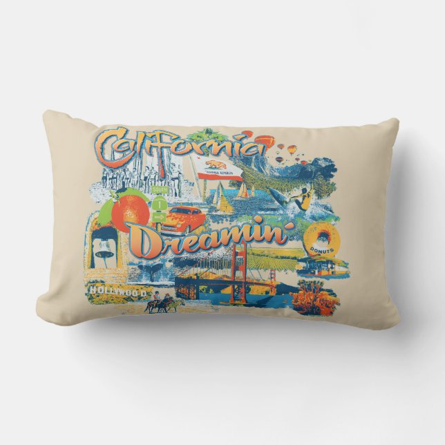 California Dreaming Home Decor Lumbar Cushion (Front)