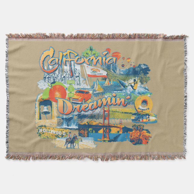 California Dreaming Home Decor Throw Blanket (Front)