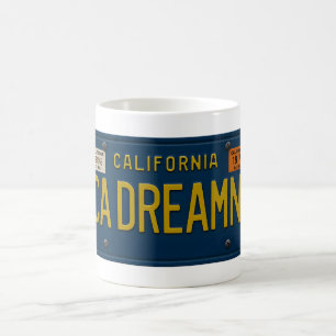 California Dreaming Retro 1969 Cali License Plate Coffee Mug