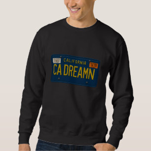 California Dreaming Retro 1969 Cali License Plate Sweatshirt