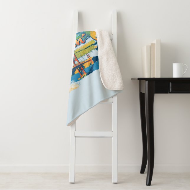 California Dreaming Sherpa Blanket (In Situ)