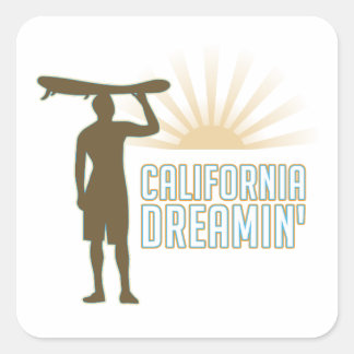 California Dreaming Square Sticker
