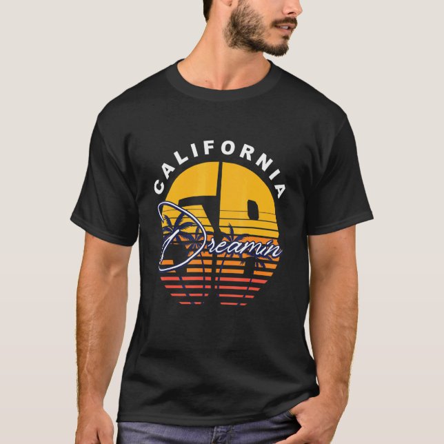 California Dreaming Sun Us State T-Shirt (Front)