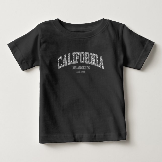 California Dreaming Typography Art Baby T-Shirt (Front)