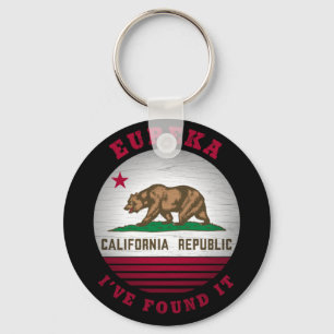 CALIFORNIA EUREKA STATE FLAG KEY RING