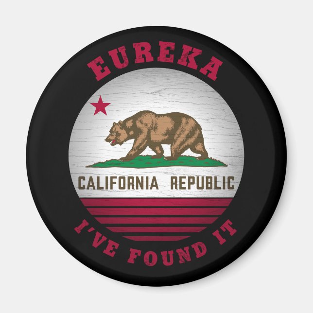 CALIFORNIA EUREKA STATE FLAG MAGNET (Front)