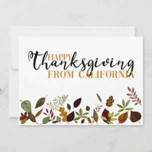 California Fall Foliage Thanksgiving Card
