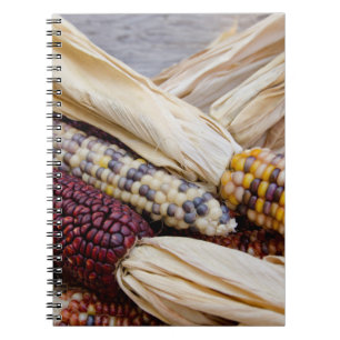 California. Fall Harvest Colourful Indian Corn Notebook
