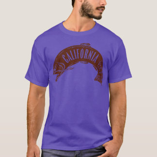 California Fish Wordmark Brown T-Shirt