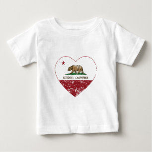 california flag altadena heart distressed baby T-Shirt