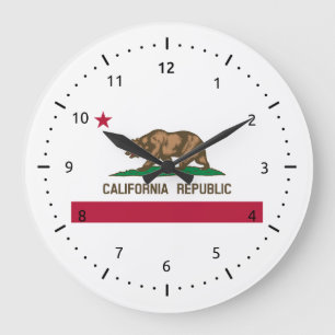 California flag, American state flag Large Clock