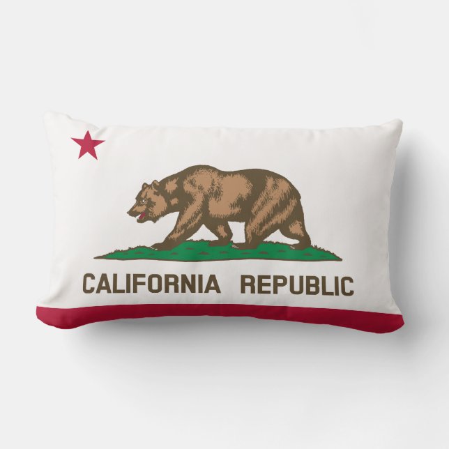California flag, American state flag Throw Pillow (Front)