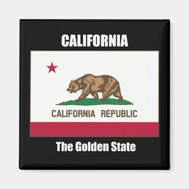 California Flag and Slogan Magnet (Front)