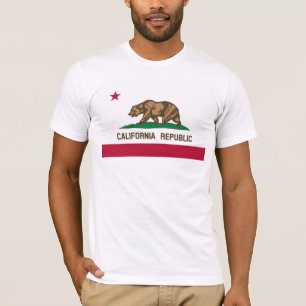 California Flag Basic American Apparel T-Shirt