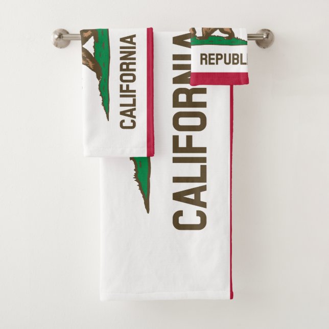 CALIFORNIA FLAG BATH TOWEL SET (Insitu)