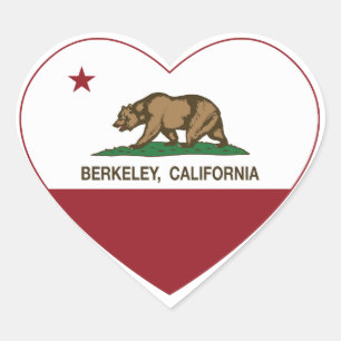 california flag berkeley heart sticker