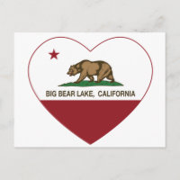 california flag big bear lake heart