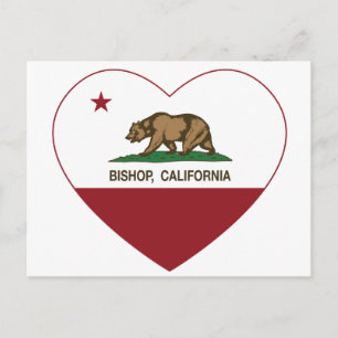 california flag bishop postcard