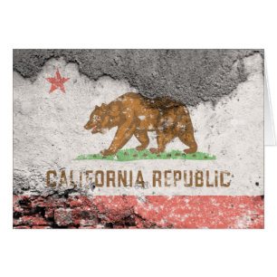 california flag brick wall
