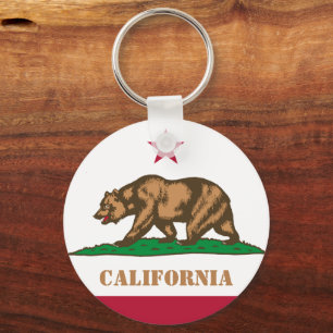 California flag & California holiday travel /sport Key Ring