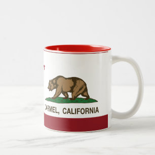 California flag carmel Flag Two-Tone Coffee Mug