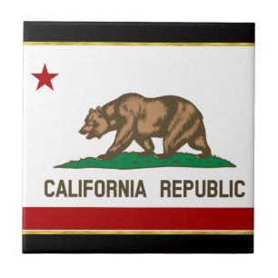 California flag ceramic tile