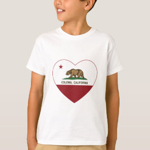 california flag coloma heart T-Shirt