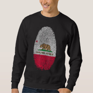 California Flag Fingerprint In My Dna For Californ Sweatshirt