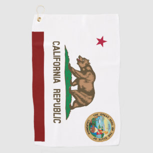 California flag golf towel
