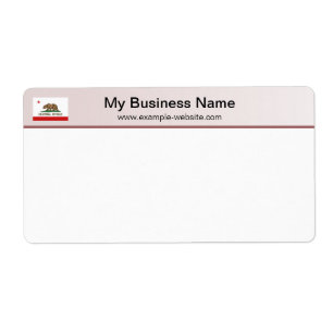 California Flag Header Shipping Label
