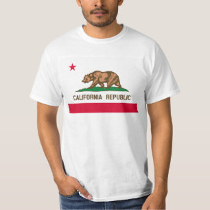 California Flag image for Men's-T-Shirt-White T-Shirt