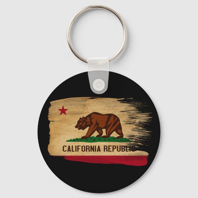 California Flag Key Ring (Front)