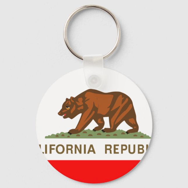 California Flag Key Ring (Front)