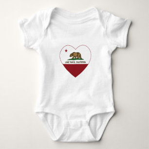 california flag lake tahoe heart baby bodysuit