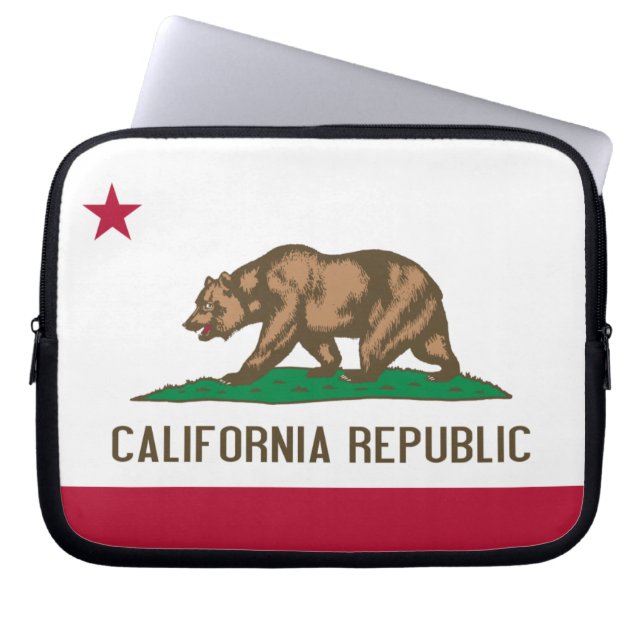 California Flag Laptop Sleeve (Front)