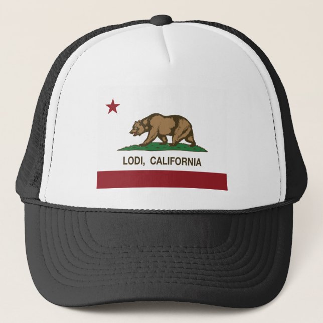 california flag lodi trucker hat (Front)