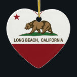 california flag long beach heart ceramic tree decoration<br><div class="desc">Long Beach California Republic Heart</div>