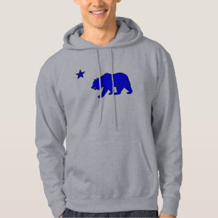 California flag neon blue bear guys hoodie