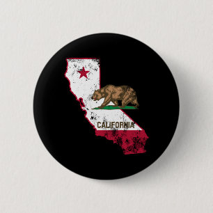 California Flag Patriotic 6 Cm Round Badge