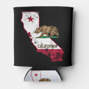 California Flag Patriotic Can Cooler