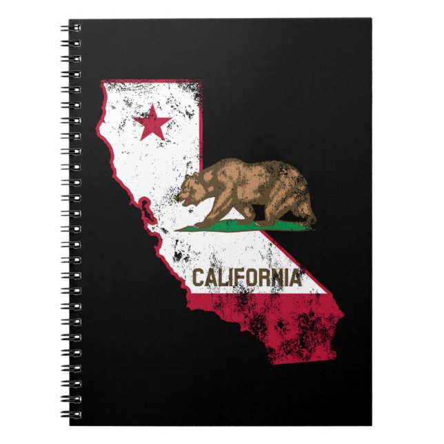 California Flag Patriotic Notebook (Front)