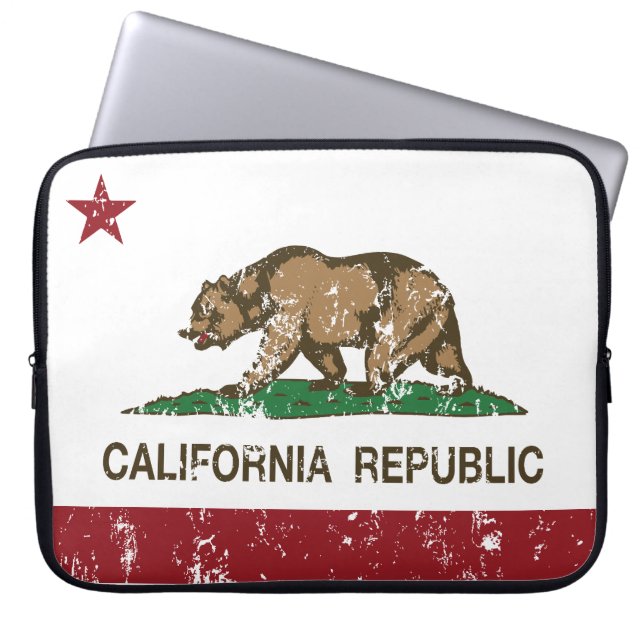 california flag republic state flag laptop sleeve (Front)