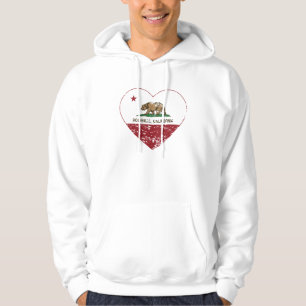 california flag roseville heart distressed hoodie
