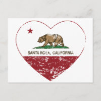 california flag santa rosa heart distressed