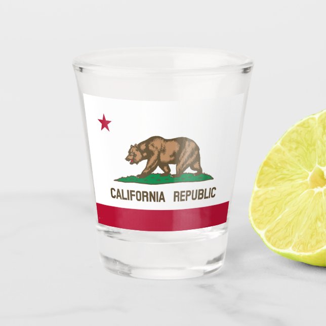 CALIFORNIA FLAG SHOT GLASS (Front)