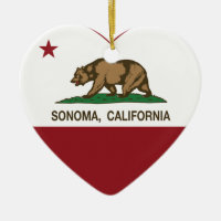 california flag sonoma heart