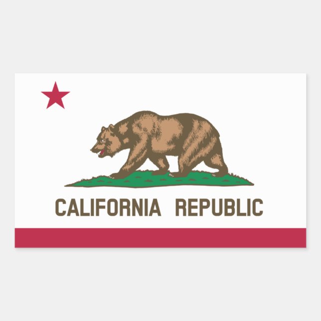 California* Flag Sticker   Drapeau de Californie (Front)