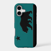 California flag teal black bear iphone 5 case